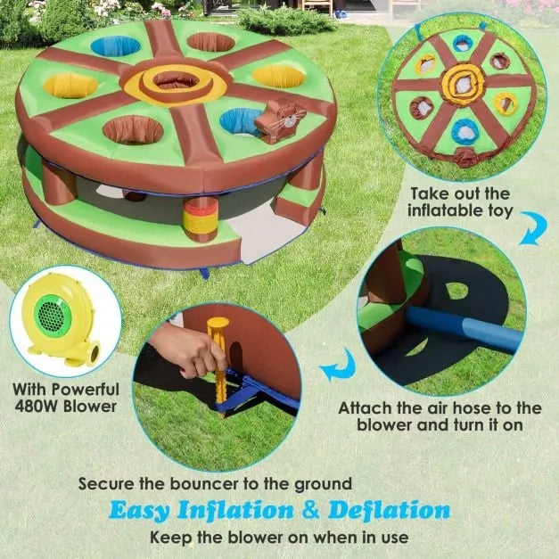 Giant Inflatable Whack-a-Mole Game with Blower - Little and Giant Explorers Costway