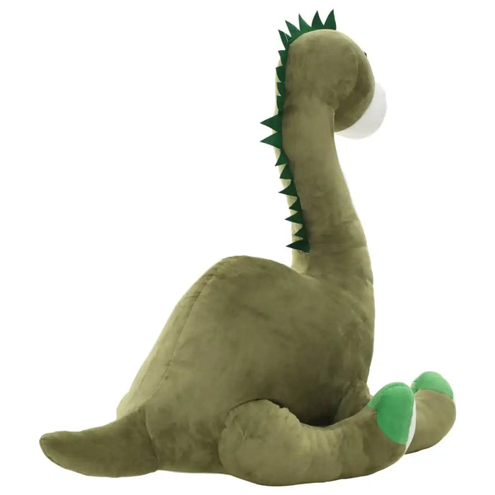 Plush dinosaur toy on a white background