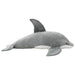 Plush dolphin toy on a white background