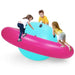 Giant Dome Rocker Bouncer | Spaceship Design with 6 Easy-Grip Handles (Pink/Blue Edition) - Little and Giant Explorers Costway