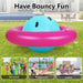 Giant Dome Rocker Bouncer | Spaceship Design with 6 Easy-Grip Handles (Pink/Blue Edition) - Little and Giant Explorers Costway