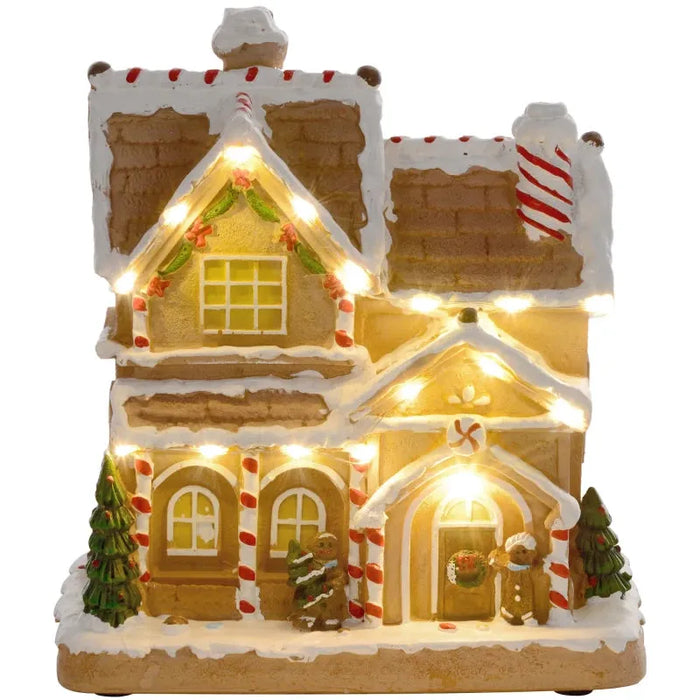 Gingerbread House Light and Music Christmas Decoration - Little and Giant Explorers HOMCOM