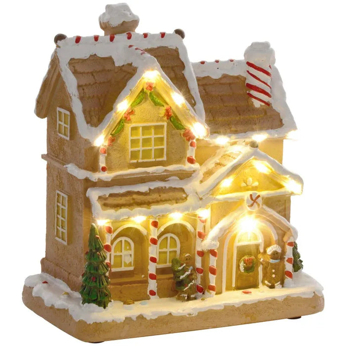 Gingerbread House Light and Music Christmas Decoration - Little and Giant Explorers HOMCOM