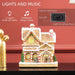 Gingerbread House Light and Music Christmas Decoration - Little and Giant Explorers HOMCOM