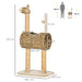 Giraffe-Designed Cat Tree with Scratching Posts - Little and Giant Explorers PawHut