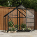 Glass Greenhouse – 155x103x191cm | Anthracite Aluminium and Steel Frame with 3mm Glass Panels VIDAXL - Little and Giant Explorers vidaXL
