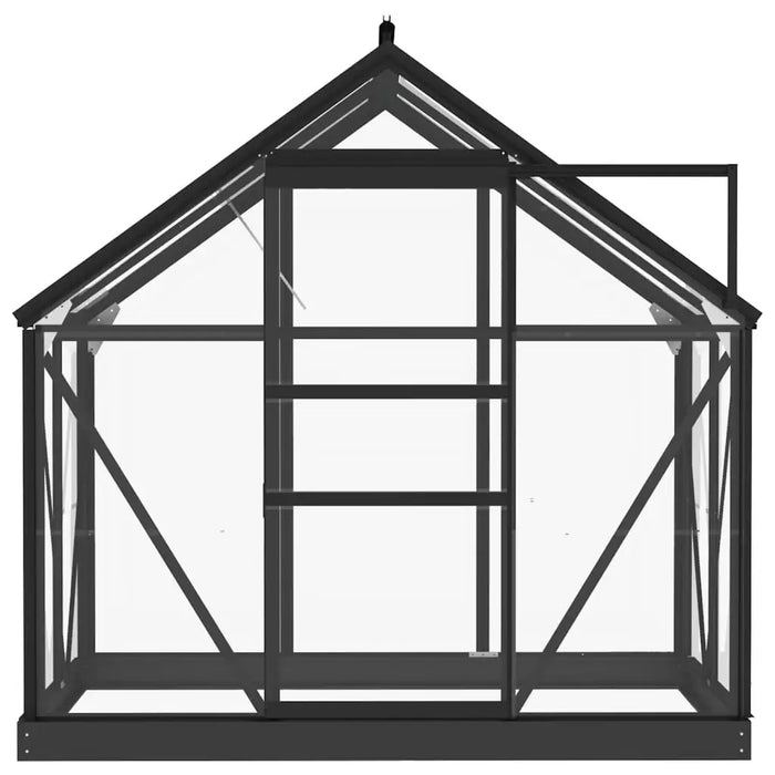 Glass Greenhouse – 155x103x191cm | Anthracite Aluminium and Steel Frame with 3mm Glass Panels VIDAXL - Little and Giant Explorers vidaXL