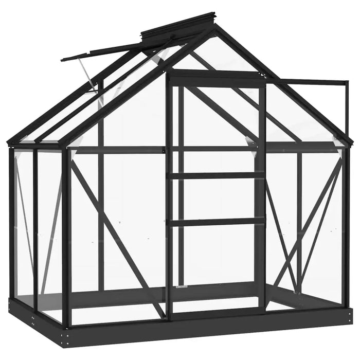 Glass Greenhouse – 155x103x191cm | Anthracite Aluminium and Steel Frame with 3mm Glass Panels VIDAXL - Little and Giant Explorers vidaXL