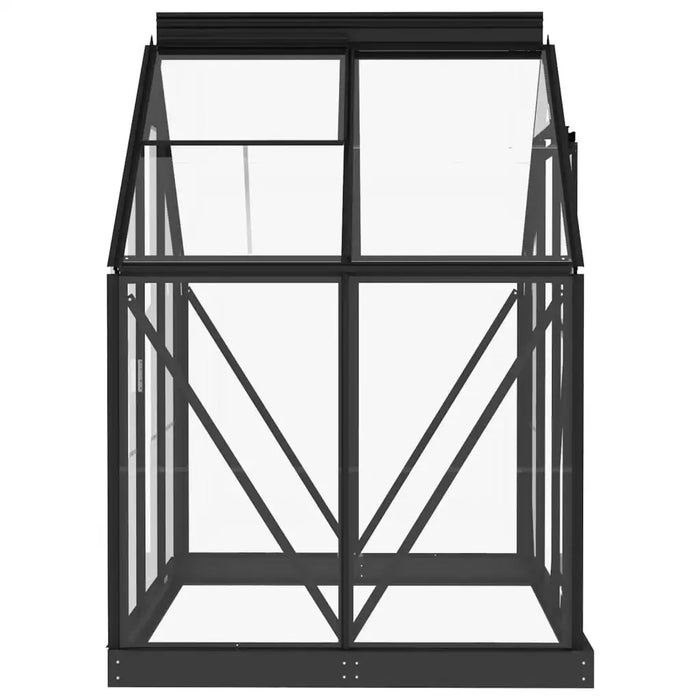 Glass Greenhouse – 155x103x191cm | Anthracite Aluminium and Steel Frame with 3mm Glass Panels VIDAXL - Little and Giant Explorers vidaXL