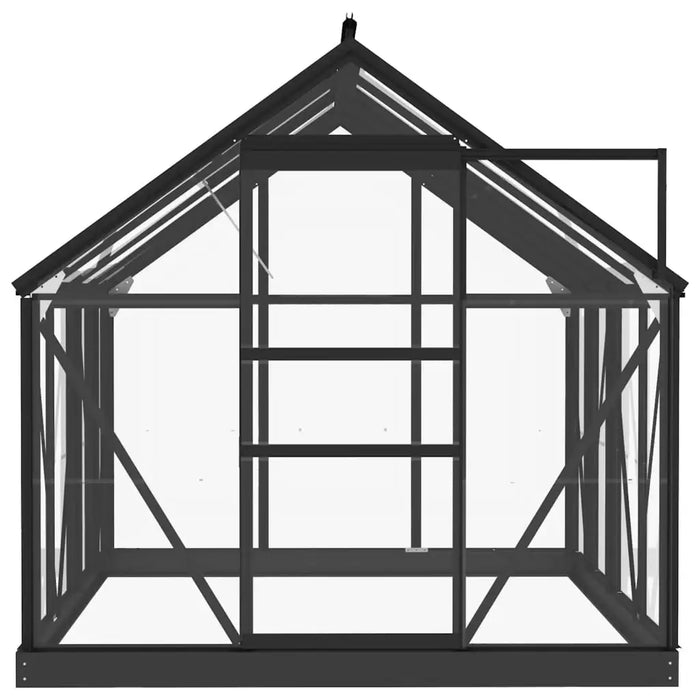Glass Greenhouse – 155x200.5x191cm | Anthracite Aluminium and Steel Frame with 3mm Glass Panels VIDAXL - Little and Giant Explorers vidaXL