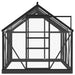 Glass Greenhouse – 155x200.5x191cm | Anthracite Aluminium and Steel Frame with 3mm Glass Panels VIDAXL - Little and Giant Explorers vidaXL