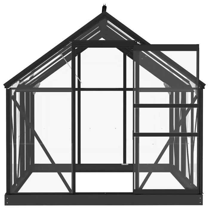 Glass Greenhouse – 155x200.5x191cm | Anthracite Aluminium and Steel Frame with 3mm Glass Panels VIDAXL - Little and Giant Explorers vidaXL