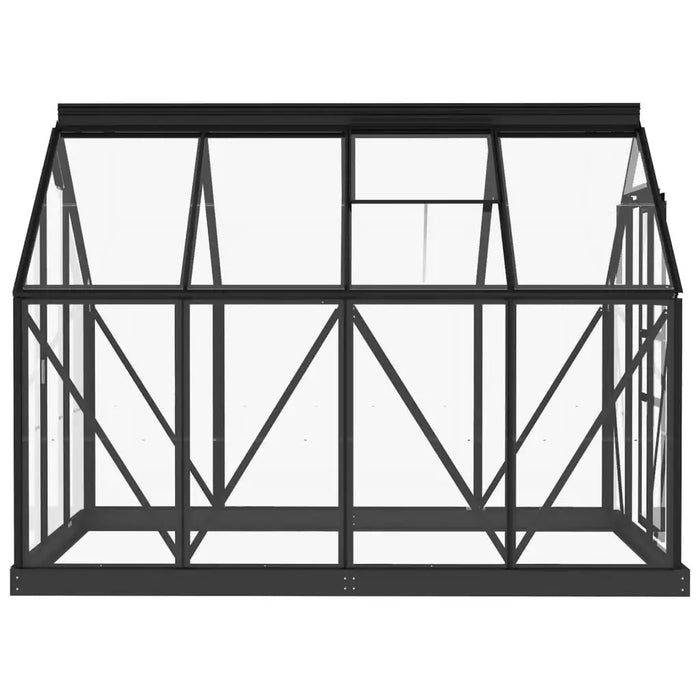 Glass Greenhouse – 155x200.5x191cm | Anthracite Aluminium and Steel Frame with 3mm Glass Panels VIDAXL - Little and Giant Explorers vidaXL
