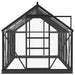 Glass Greenhouse – 155x298x191cm | Anthracite Aluminium and Steel Frame with 3mm Glass Panels VIDAXL - Little and Giant Explorers vidaXL