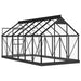 Glass Greenhouse – 155x298x191cm | Anthracite Aluminium and Steel Frame with 3mm Glass Panels VIDAXL - Little and Giant Explorers vidaXL