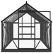 Glass Greenhouse – 155x395.5x191cm | Anthracite Aluminium and Steel Frame with 3mm Glass Panels VIDAXL - Little and Giant Explorers vidaXL