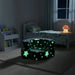 Glow in the Dark Kids 2-in-1 Convertible Sofa - Grey Star Design | Toddler Couch COSTWAY - Little and Giant Explorers