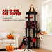 Gothic Cat Tree – Multi-Level Halloween Cat Tower | Coffin Bed and Hammock PAWHUT - Little and Giant Explorers PawHut