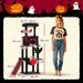 Gothic Cat Tree – Multi-Level Halloween Cat Tower | Coffin Bed and Hammock PAWHUT - Little and Giant Explorers PawHut