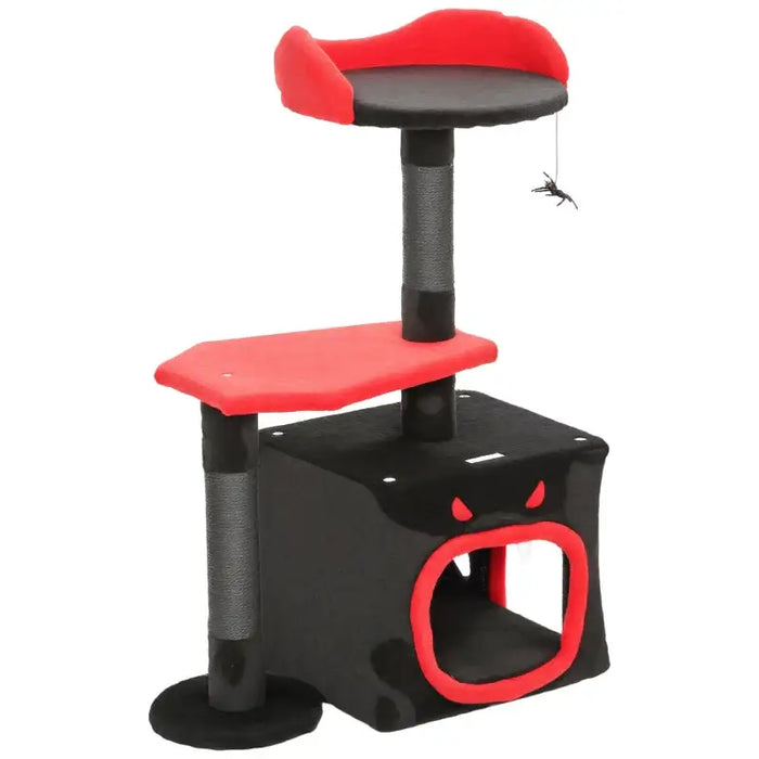 Gothic Cat Tree – Multi-Level Halloween-Themed | Scratching Posts and Hanging Toy PAWHUT - Little and Giant Explorers PawHut