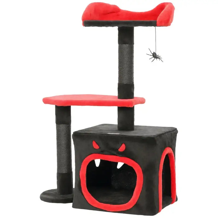 Gothic Cat Tree – Multi-Level Halloween-Themed | Scratching Posts and Hanging Toy PAWHUT - Little and Giant Explorers PawHut