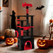 Gothic Cat Tree - Red and Black | Condo, Hammock, Scratching Posts and Toys COSTWAY - Little and Giant Explorers Costway