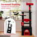 Gothic Cat Tree - Red and Black | Condo, Hammock, Scratching Posts and Toys COSTWAY - Little and Giant Explorers Costway