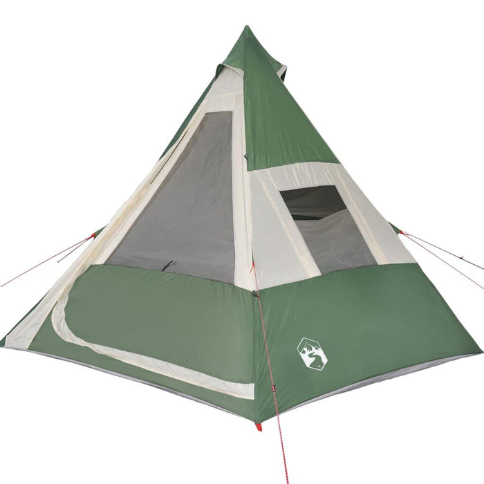 Green Taffeta Camping Tent (7 persons) - Little and Giant Explorers vidaXL