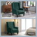 Green Velvet Wingback Chair | Retro Vintage Design - Pocket Spring Comfort HOMCOM - Little and Giant Explorers