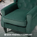 Green Velvet Wingback Chair | Retro Vintage Design - Pocket Spring Comfort HOMCOM - Little and Giant Explorers