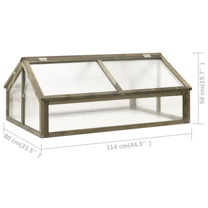 Greenhouse in Grey and Firwood (114 x 80 x 50cm) - Little and Giant Explorers vidaXL