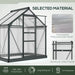 Greenhouse with Aluminium Frame and Foundation in Grey (200 x 190 x 132cm) - Little and Giant Explorers Outsunny