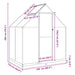 Greenhouse with Base Frame in Anthracite (169 x 114 x 202cm) - Little and Giant Explorers vidaXL