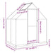 Greenhouse with Base Frame in Anthracite (169 x 114 x 202cm) - Little and Giant Explorers vidaXL