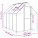 Greenhouse with Base Frame in Anthracite (224 x 169 x 202cm) - Little and Giant Explorers vidaXL