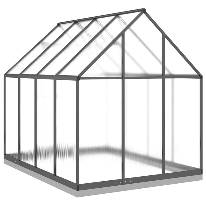 Greenhouse with Base Frame in Anthracite (224 x 169 x 202cm) - Little and Giant Explorers vidaXL