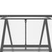 Greenhouse with Base Frame in Anthracite (224 x 169 x 202cm) - Little and Giant Explorers vidaXL