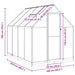 Greenhouse with Base Frame in Anthracite (224 x 169 x 202cm) - Little and Giant Explorers vidaXL