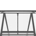 Greenhouse with Base Frame in Anthracite (224 x 169 x 202cm) - Little and Giant Explorers vidaXL