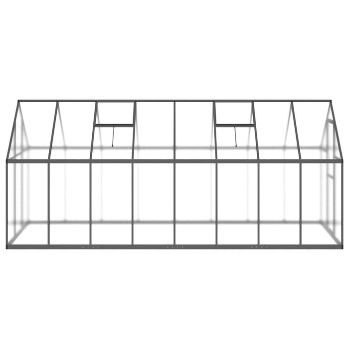 Greenhouse with Base Frame in Anthracite (445 x 169 x 195cm) - Little and Giant Explorers vidaXL