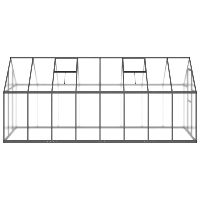 Greenhouse with Base Frame in Anthracite (445 x 169 x 195cm) - Little and Giant Explorers vidaXL