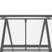 Greenhouse with Base Frame in Anthracite (445 x 169 x 195cm) - Little and Giant Explorers vidaXL