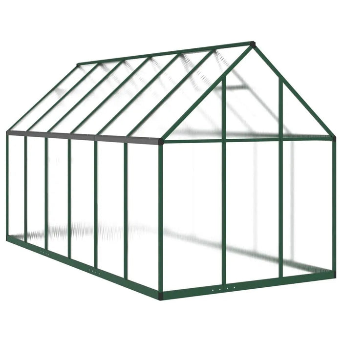 Greenhouse with Base Frame in Green (334 x 169 x 195cm) - Little and Giant Explorers vidaXL