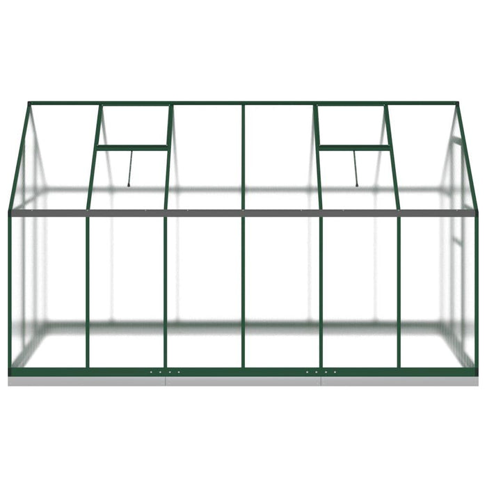 Greenhouse with Base Frame in Green (334 x 169 x 202cm) - Little and Giant Explorers vidaXL