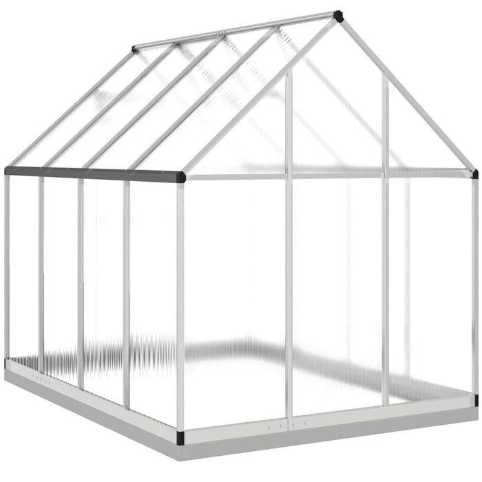 Greenhouse with Base Frame in Silver (224 x 169 x 202cm) - Little and Giant Explorers vidaXL