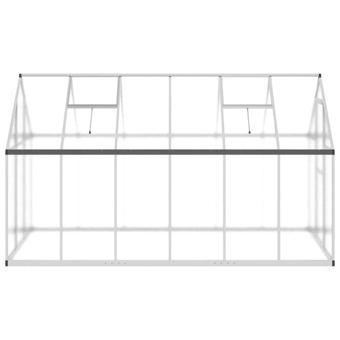 Greenhouse with Base Frame in Silver (334 x 169 x 195cm) - Little and Giant Explorers vidaXL