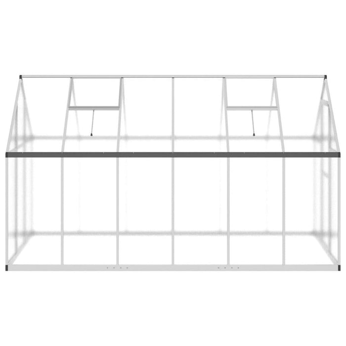 Greenhouse with Base Frame in Silver (334 x 169 x 195cm) - Little and Giant Explorers vidaXL