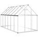 Greenhouse with Base Frame in Silver (334 x 169 x 195cm) - Little and Giant Explorers vidaXL