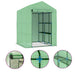 Greenhouse with Steel Shelves (143 x 143 x 195cm) - Little and Giant Explorers vidaXL