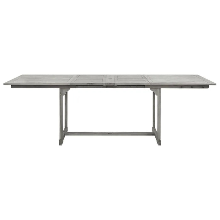 Grey Garden Dining Table in Solid Acacia Wood - Little and Giant Explorers vidaXL